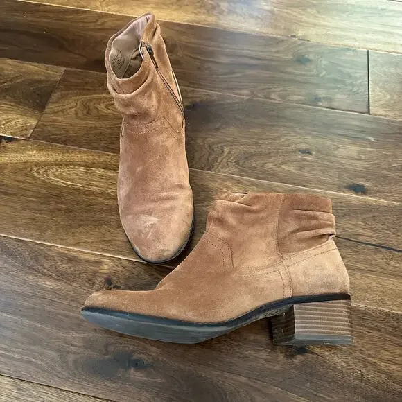 Vionic Kanela Women's Heeled Bootie brown slouchy suede boots 9.5 - Picture 3 of 16